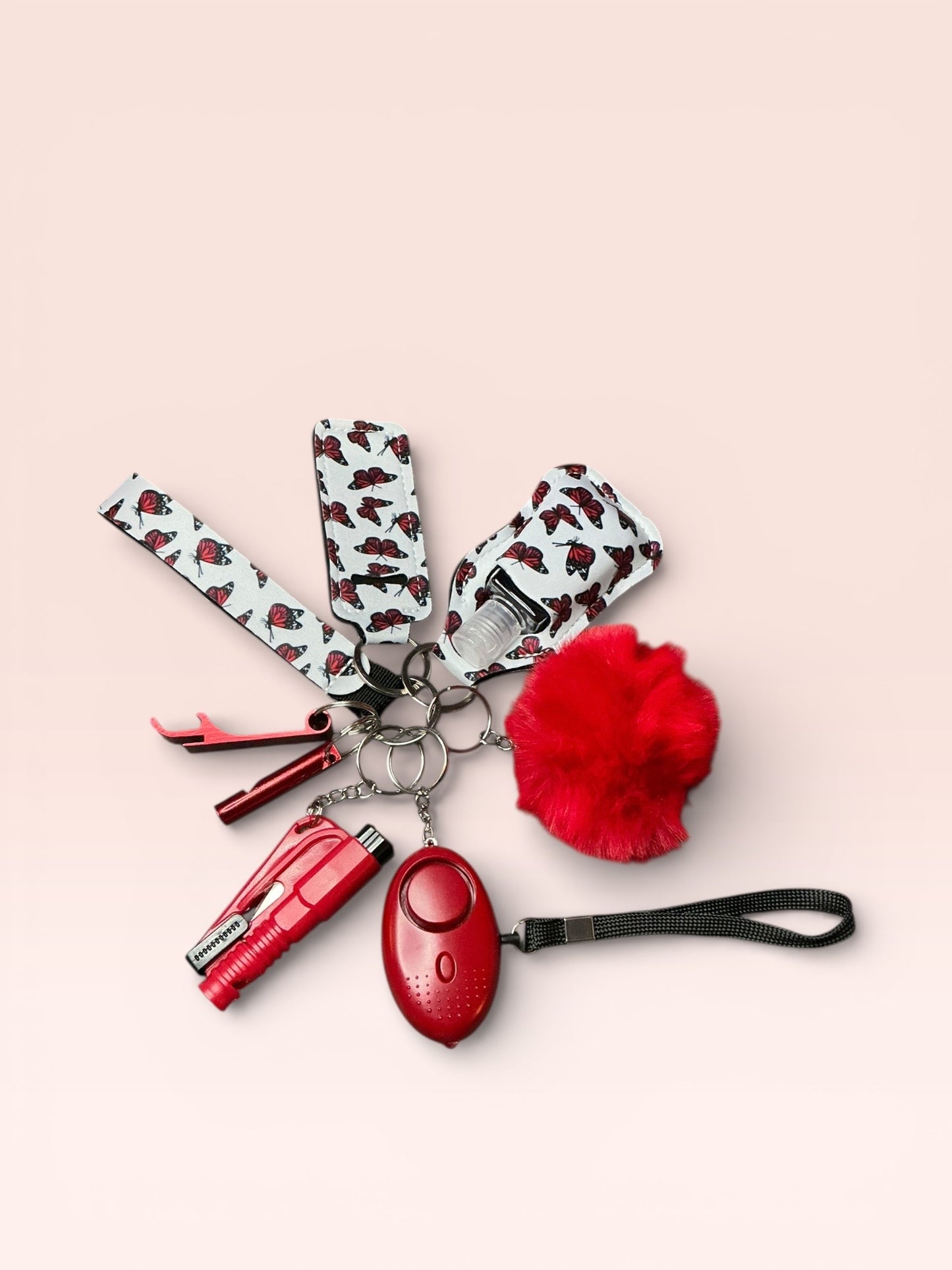 The Bestie Self Defense Keychain Sets Red