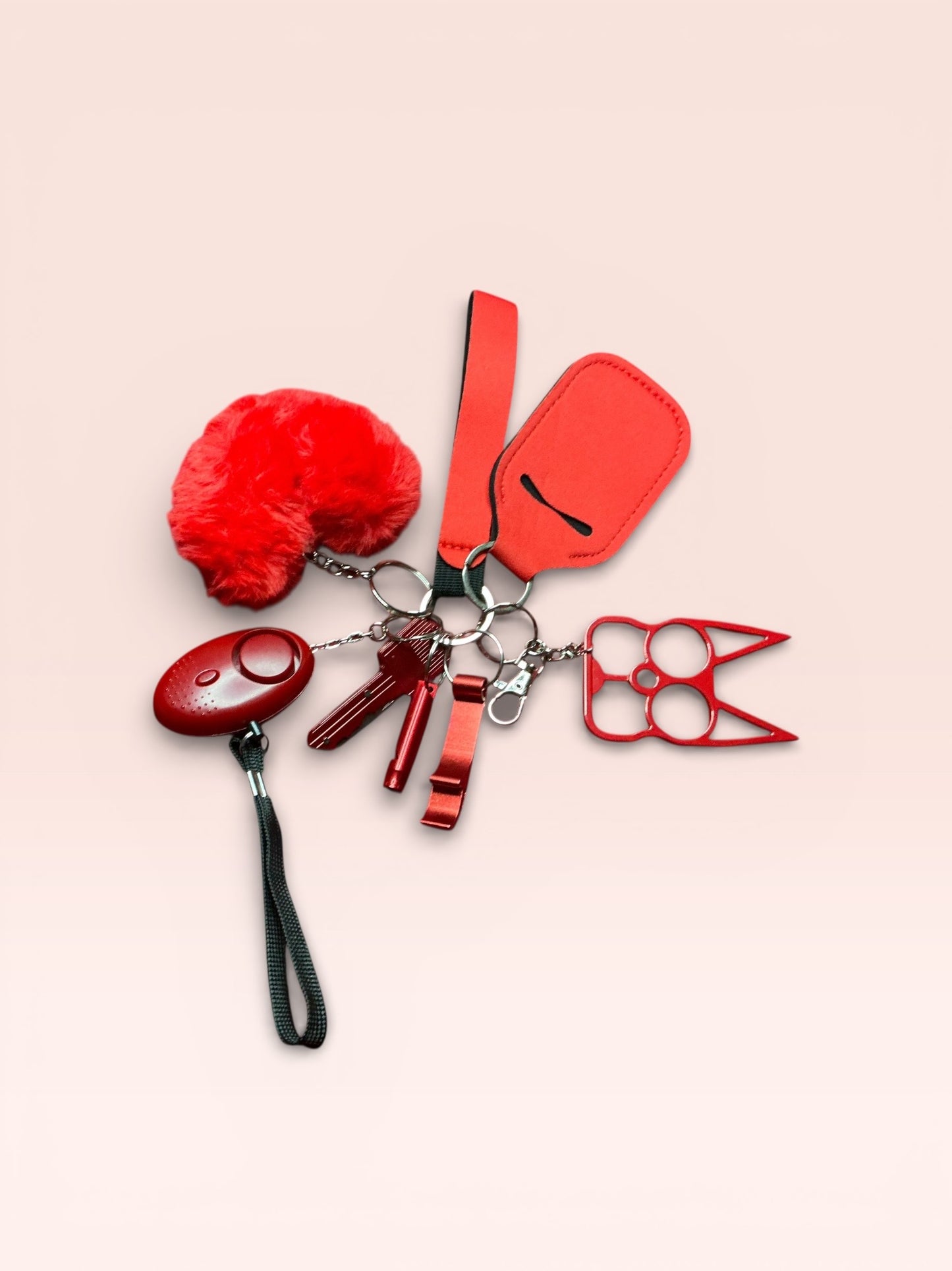 The Bestie Self Defense Keychain Sets Red