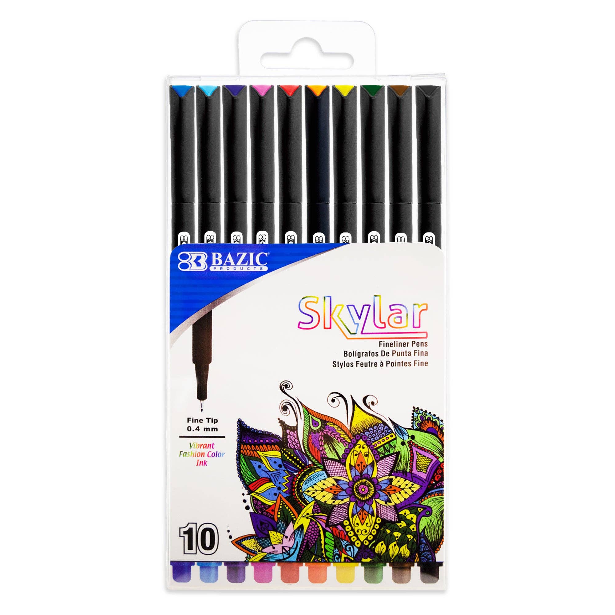Skylar 0.4 mm 10 Color Fineliner Pen