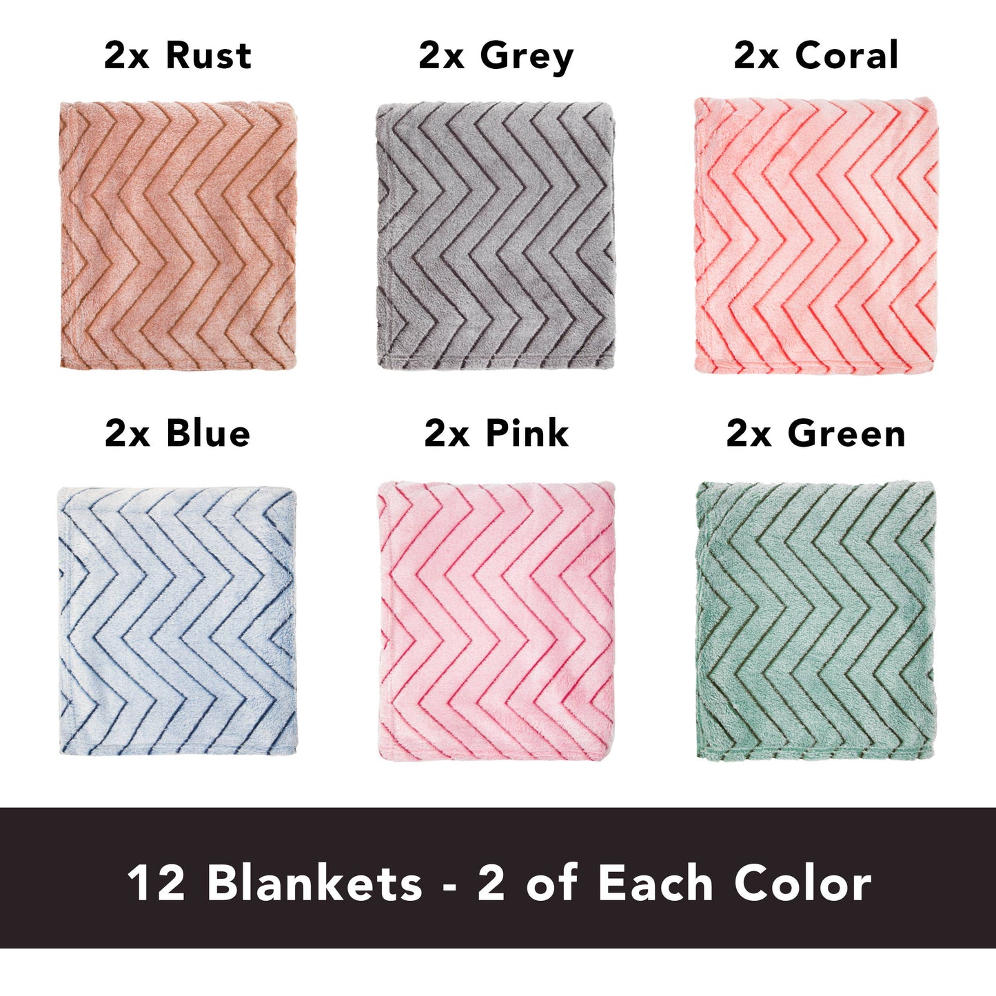 Fleece Throw Blankets, Chevron Pattern
