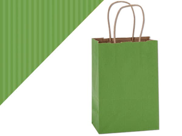 Recycled Shadow Stripe Kraft Paper Shopping Bags
