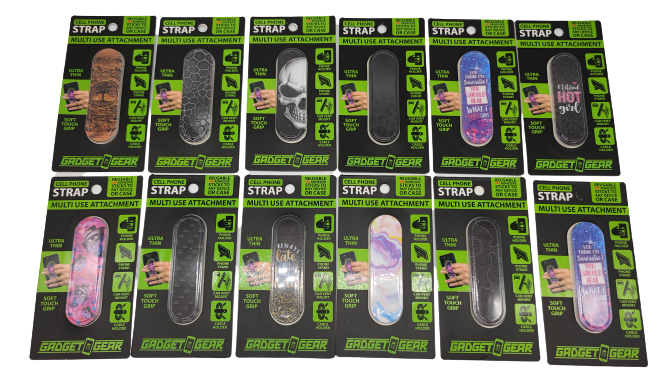 Gadget Gear Cell Phone Strap Assortment- 12/Pack