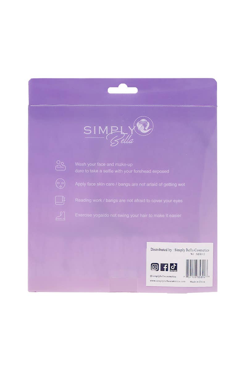 Simply Bella SBT012 Purple Spa Headband & Wristband Set - 12