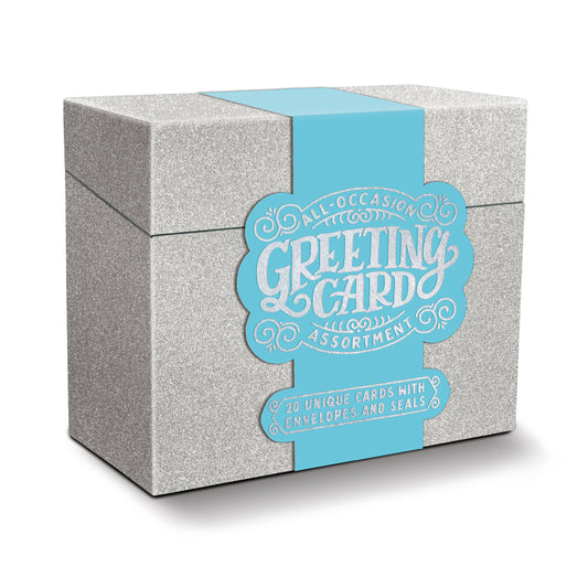 All-Occasion Greeting Card Assortment - Silver Glitter
