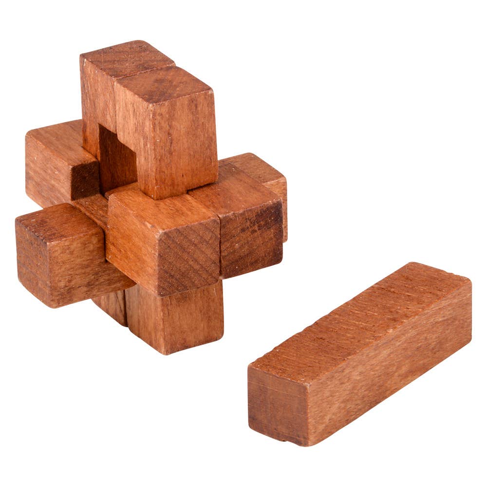 (T) 1.75" WOODEN BRAIN TEASERS