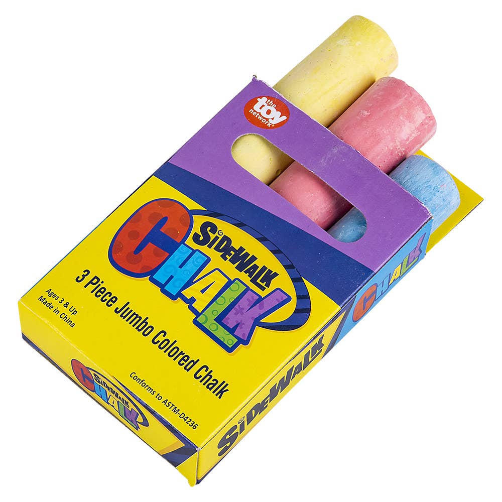 (T) 3PC JUMBO SIDEWALK CHALK 4"