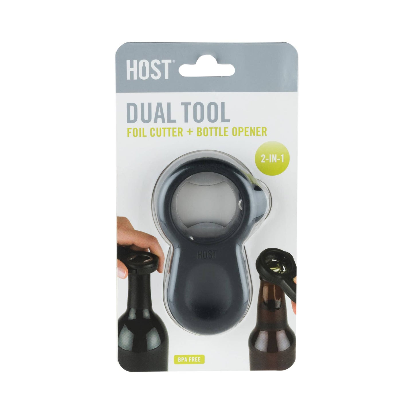 Dual Tool Bottle Opener and Foil Cutter