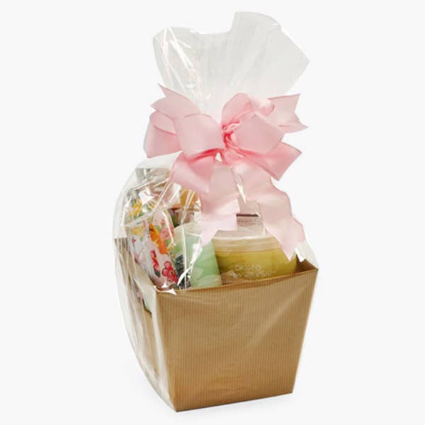 Clear Cellophane Basket Wrap Bags