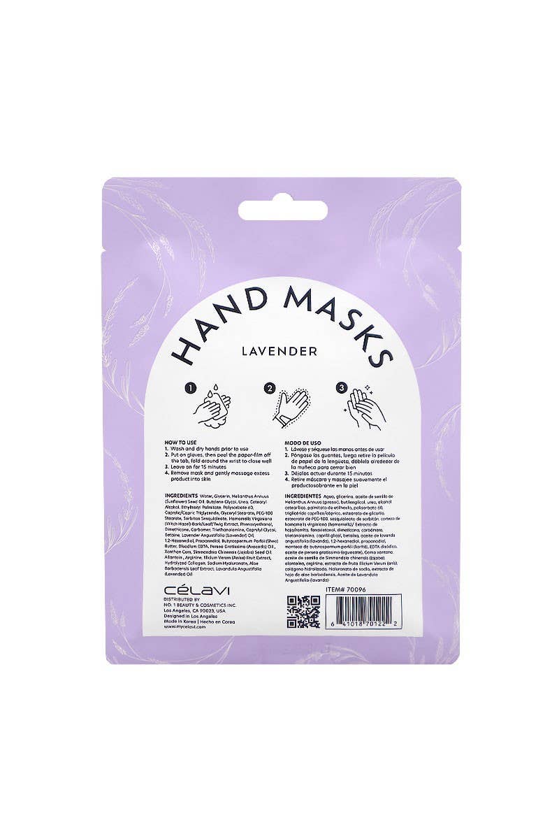 Celavi 70096 Lavender Hand Mask - 24 pcs
