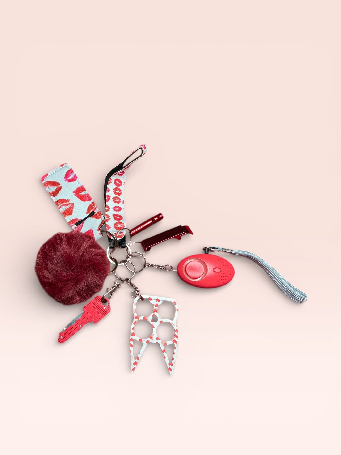 The Bestie Self Defense Keychain Sets Red