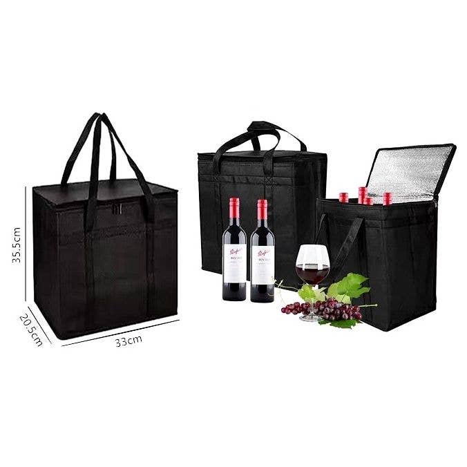 Insulated Cooler Tote Bag for Groceries Wine Travel