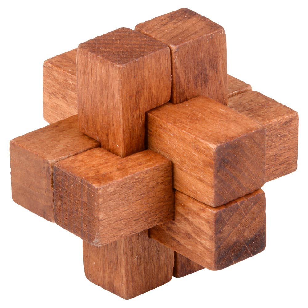 (T) 1.75" WOODEN BRAIN TEASERS