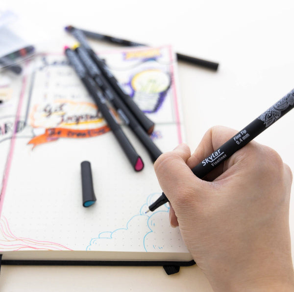Skylar 0.4 mm 10 Color Fineliner Pen