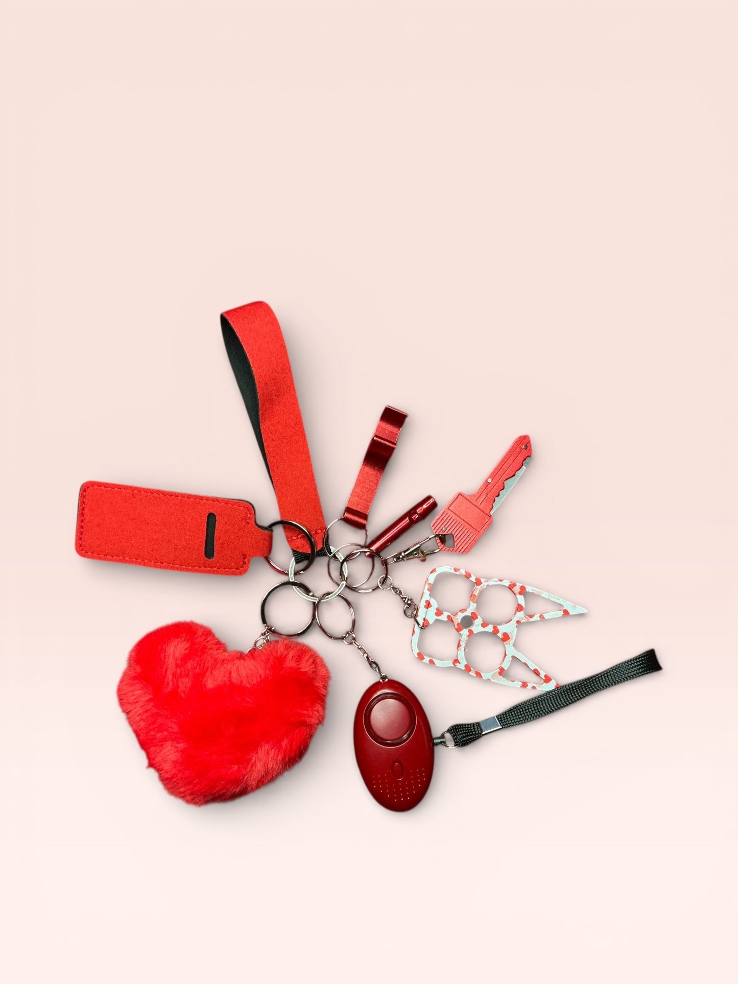 The Bestie Self Defense Keychain Sets Red