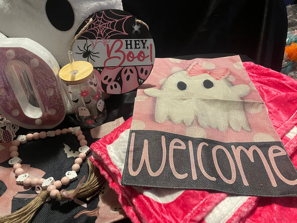 Pink Boo Halloween Gift Basket