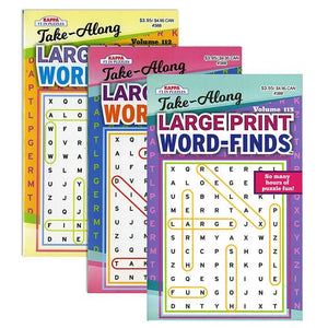 Kappa Take Along Large Print Word Finds Puzzle Book