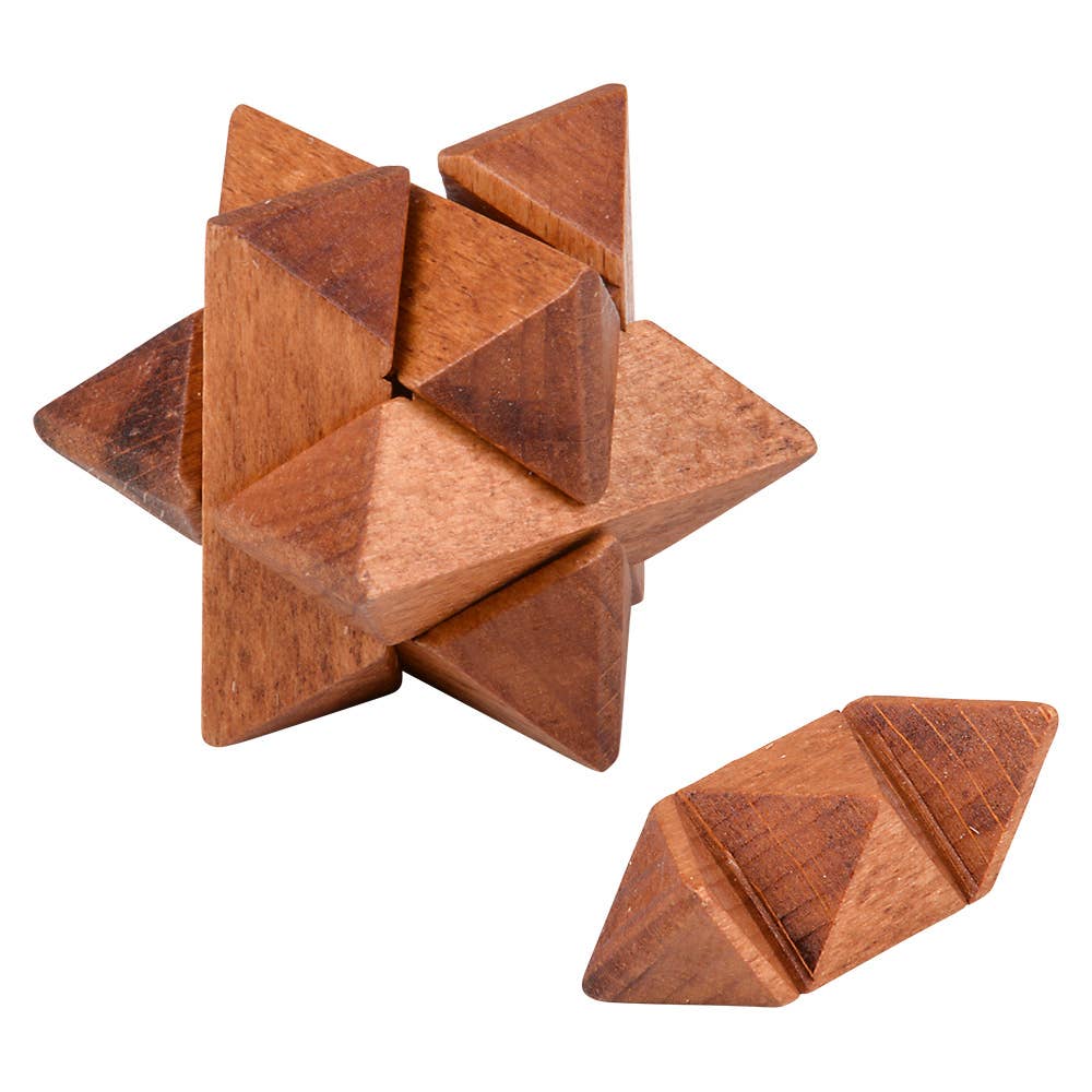 (T) 1.75" WOODEN BRAIN TEASERS