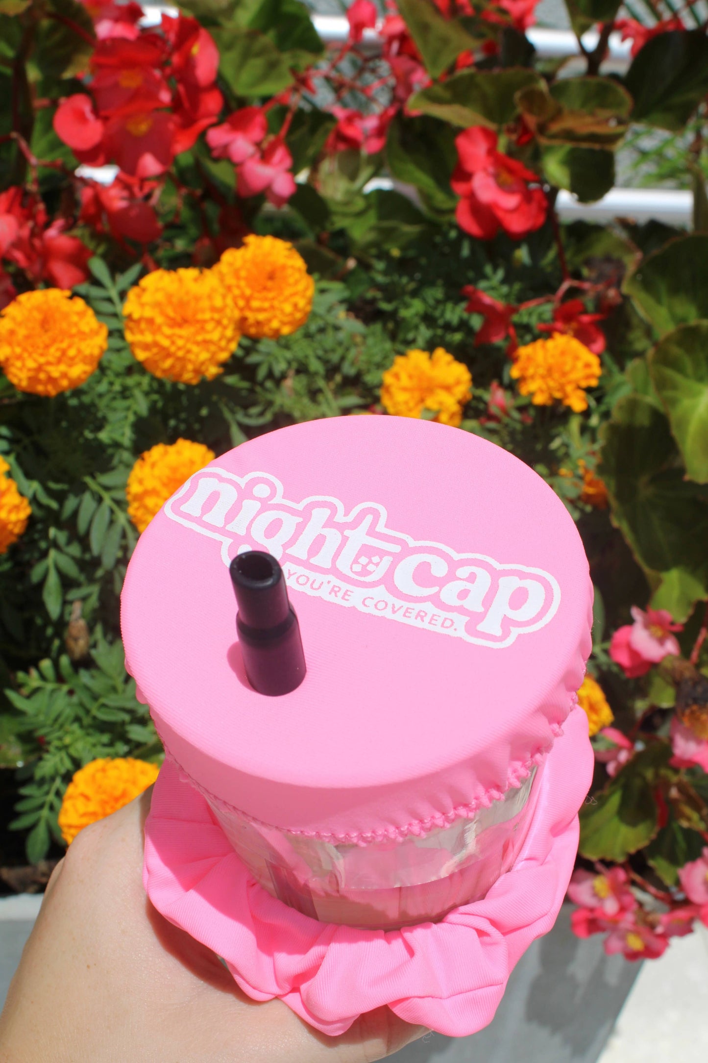 NightCap Scrunchie Drink Cover