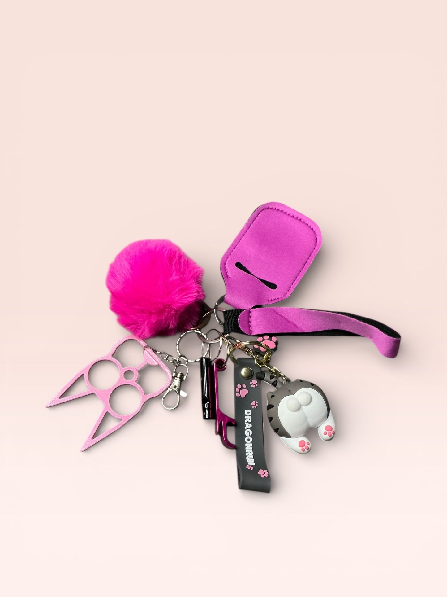 The Bestie Self Defense Keychain Sets Solid Colors