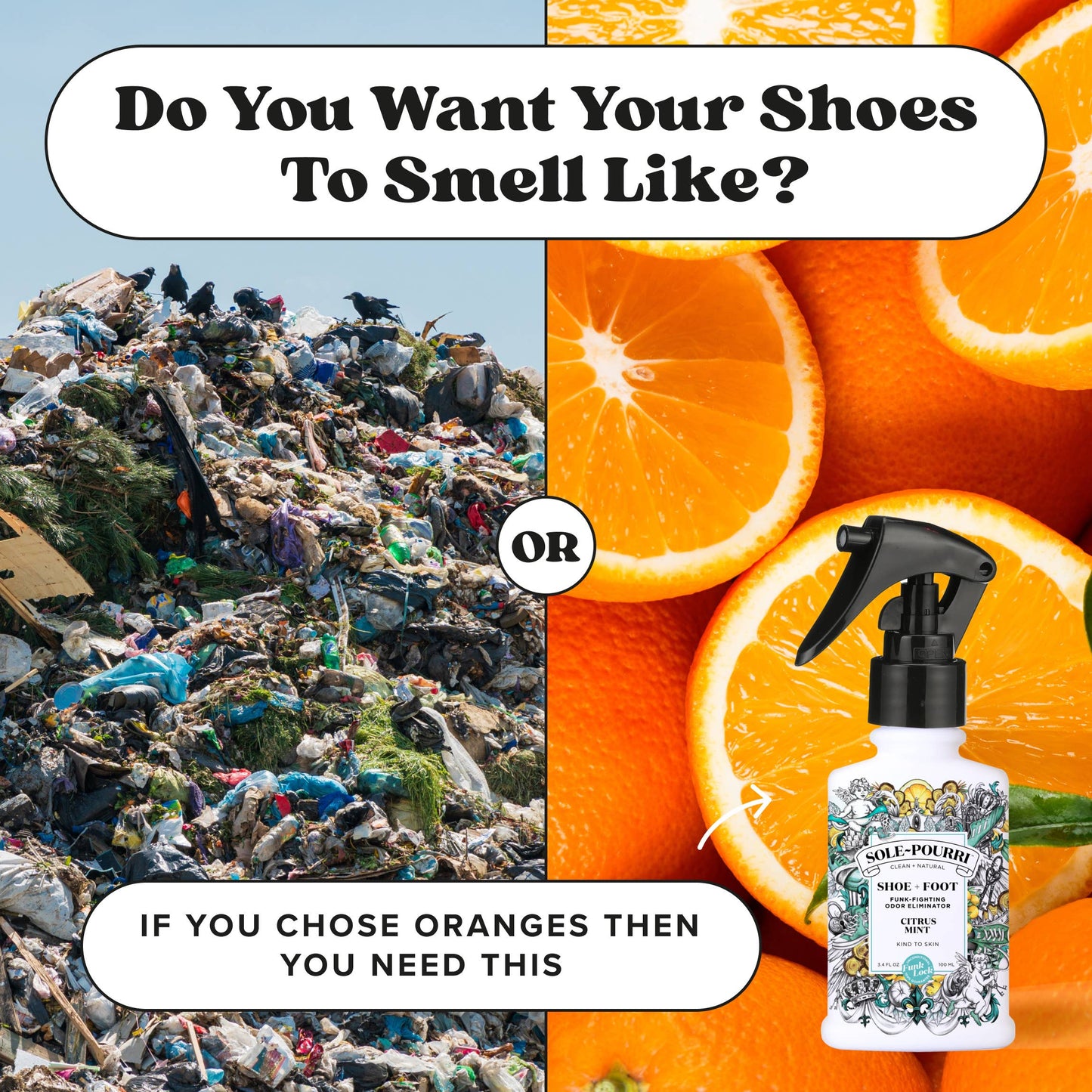 Sole~Pourri Shoe + Foot Odor Eliminator Citrus Mint 10mL