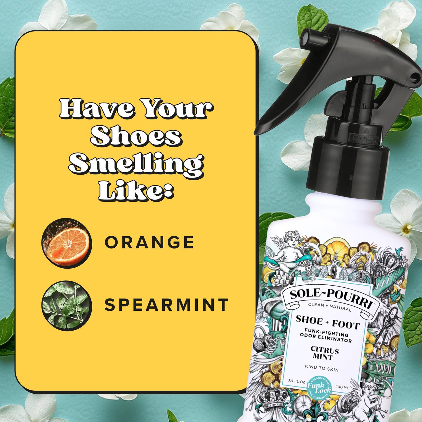Sole~Pourri Shoe + Foot Odor Eliminator Citrus Mint 10mL