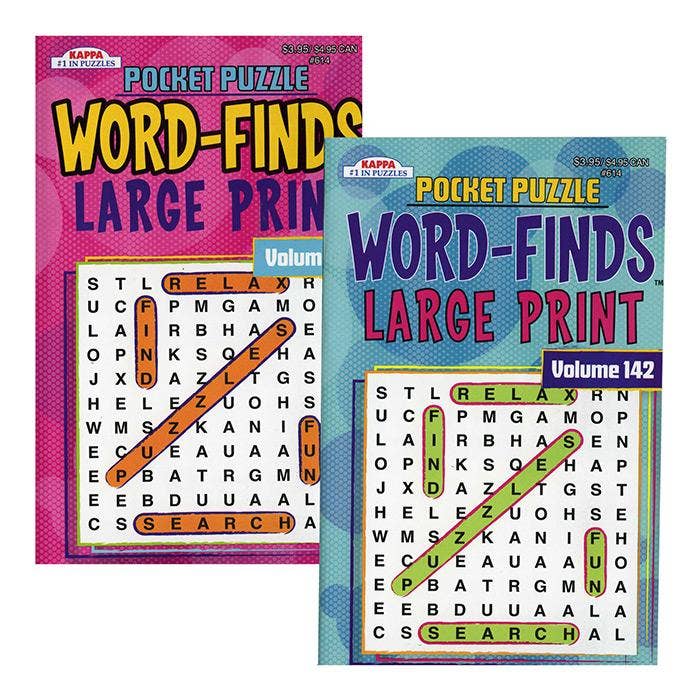 KAPPA Pocket Puzzle Word Finds Large Print - Digest Size