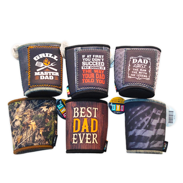 Neoprene Can Coolers Father's Day Assortment- 6/Pack