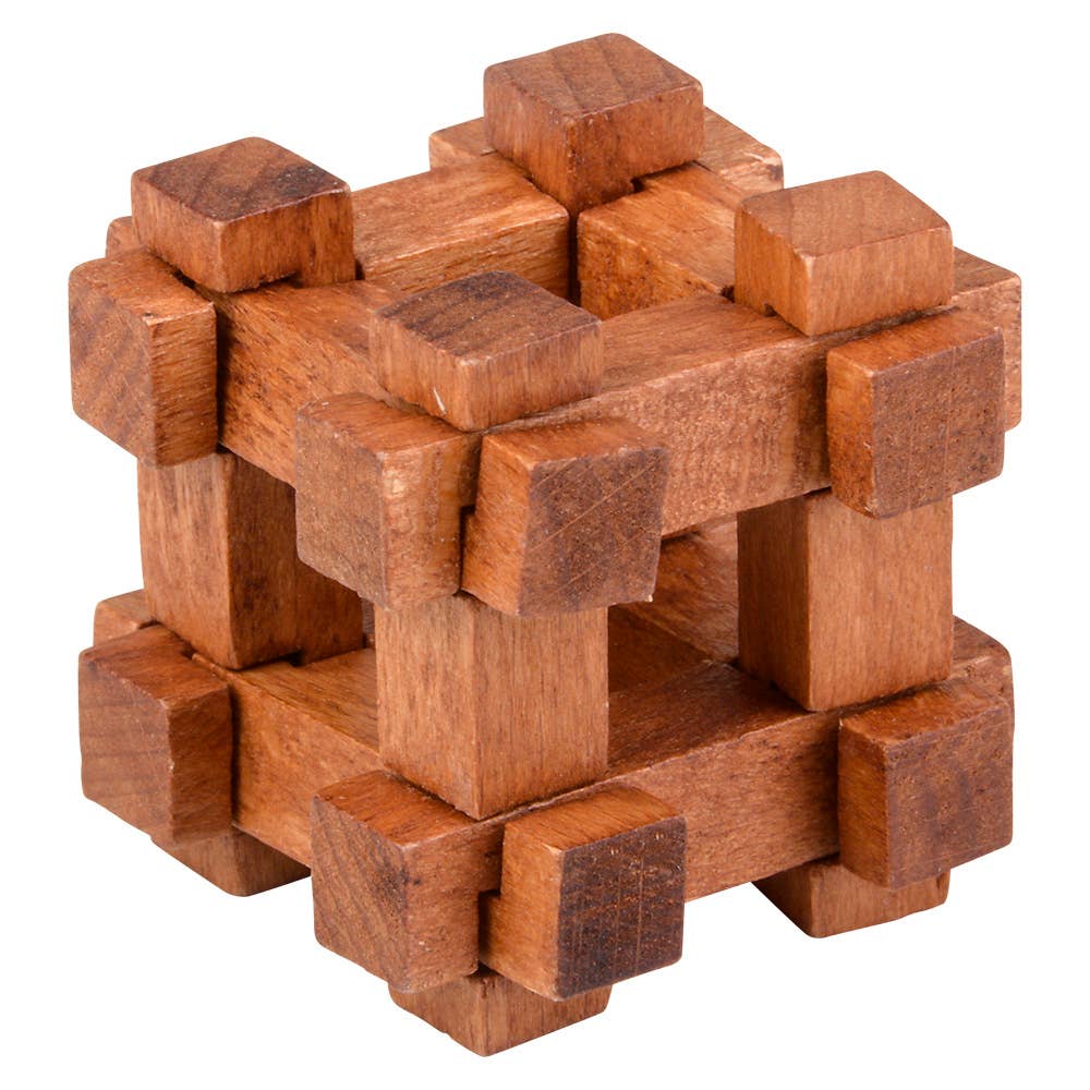 (T) 1.75" WOODEN BRAIN TEASERS