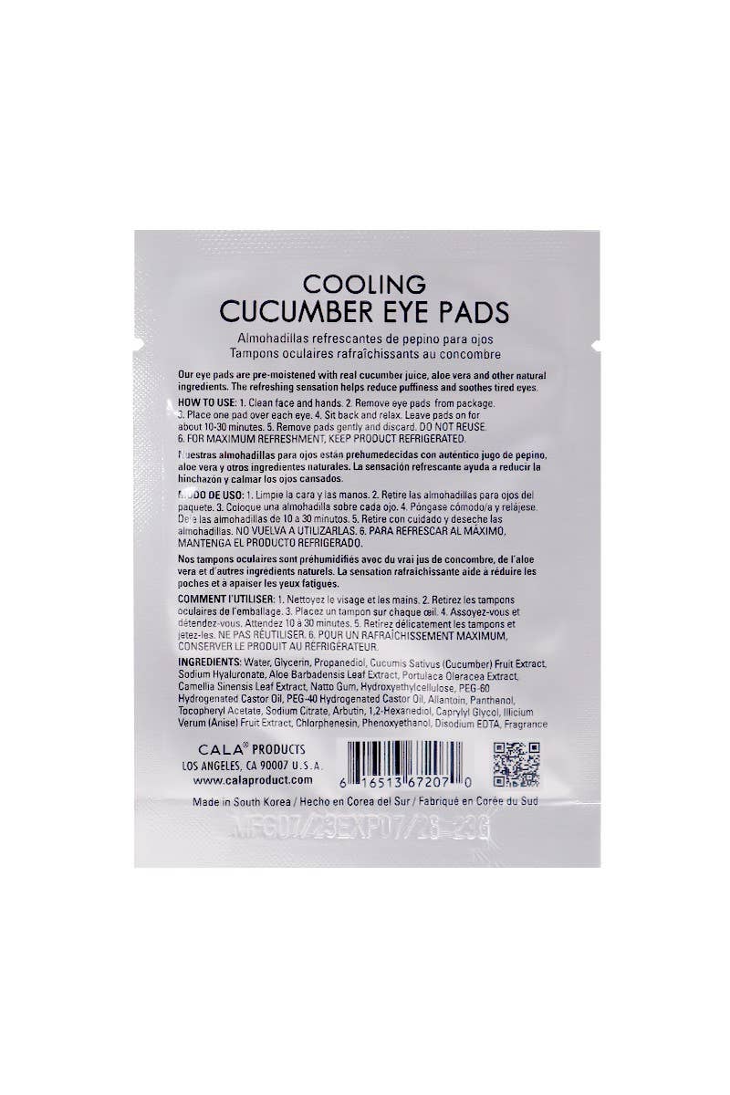 CALA 67207 Cooling 5 Pairs Cucumber Eye Pads Set - 6set