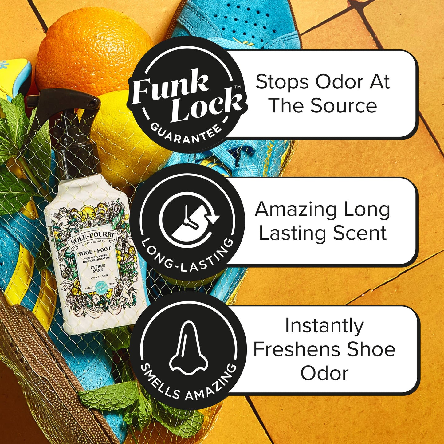 Sole~Pourri Shoe + Foot Odor Eliminator Citrus Mint 10mL