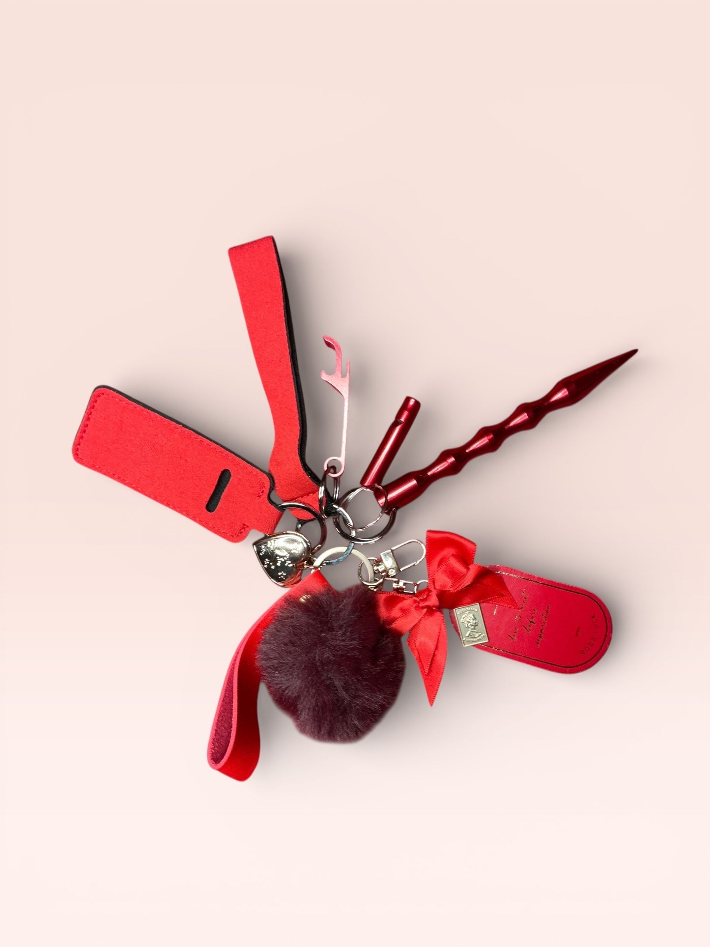 The Bestie Self Defense Keychain Sets Red