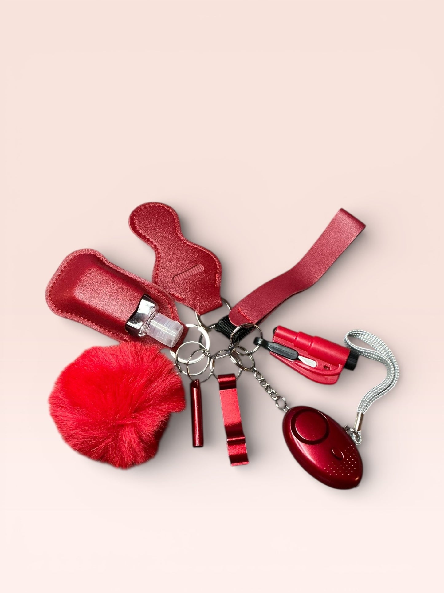 The Bestie Self Defense Keychain Sets Red