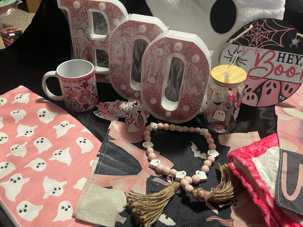 Pink Boo Halloween Gift Basket