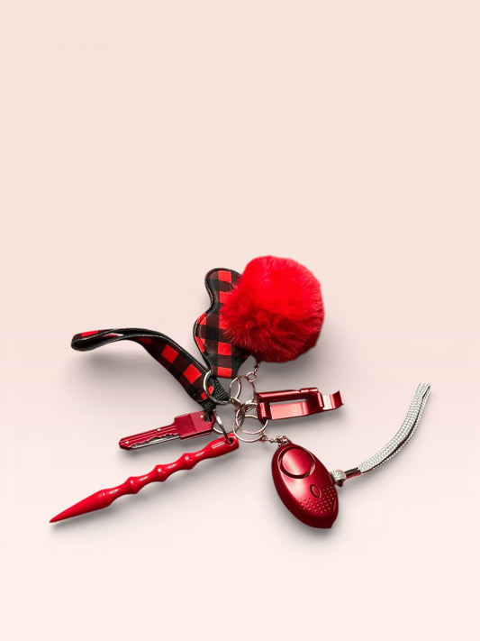 The Bestie Self Defense Keychain Sets Red
