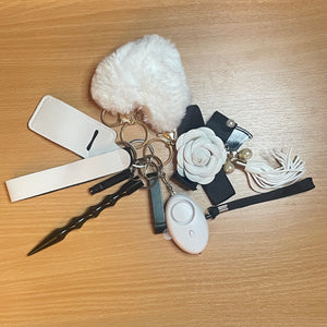 White Rose Self Defense Keychain