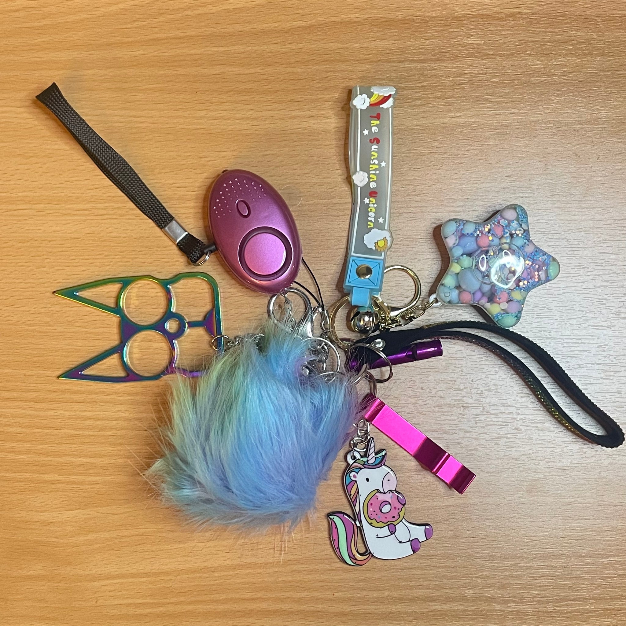 Rainbow Unicorn Self Defense Keychain