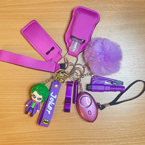 Purple Joker Self Defense Keychain