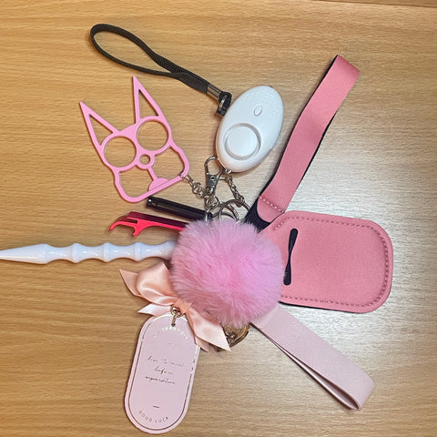 Pink Self Defense Keychain