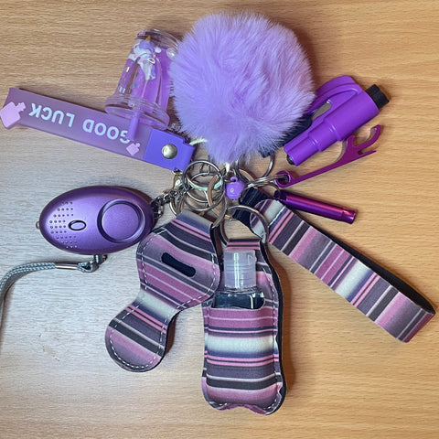 Purple Unicorn Self Defense Keychain