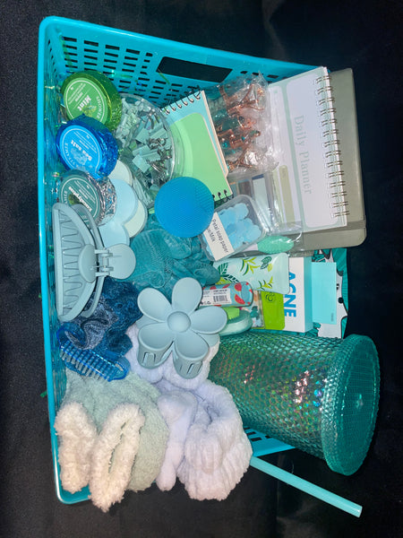 Teal Theme Gift Basket