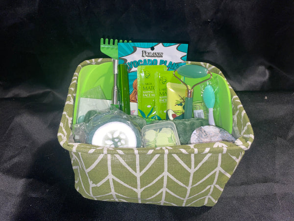 Green Spa Day Gift basket