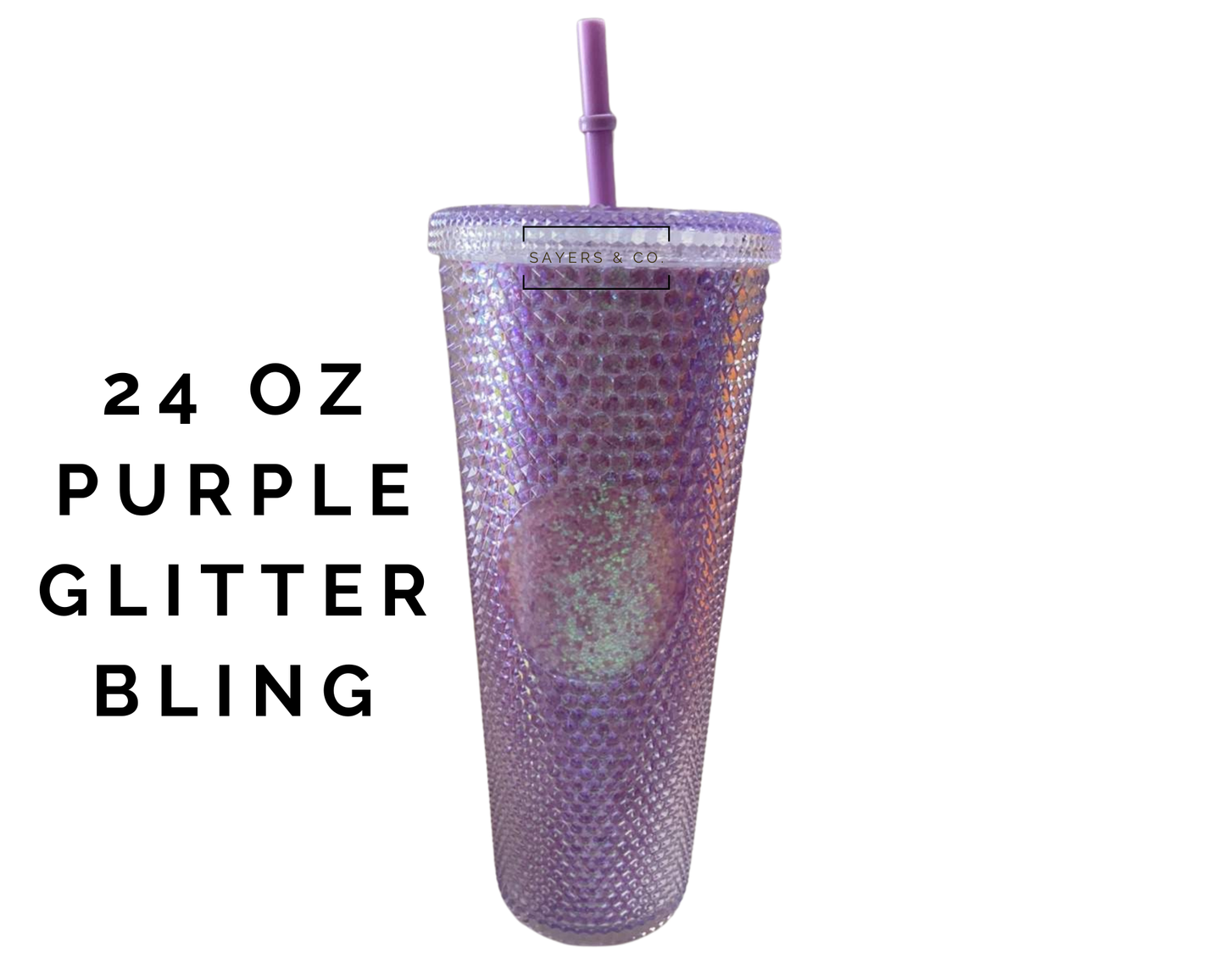 24 oz Matte & Glossy Studded Screw Top Tumbler Double Walled