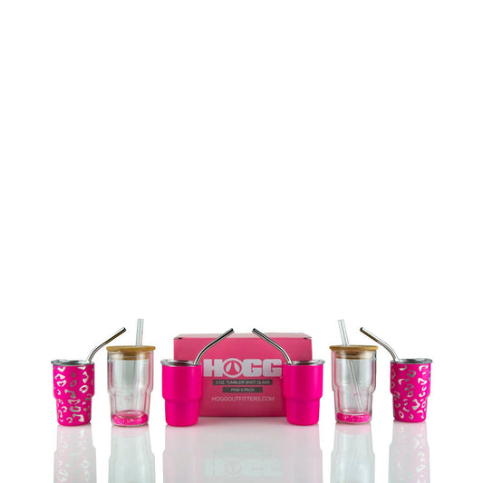 3oz TUMBLER SHOT GLASS 6 PACK - PINK