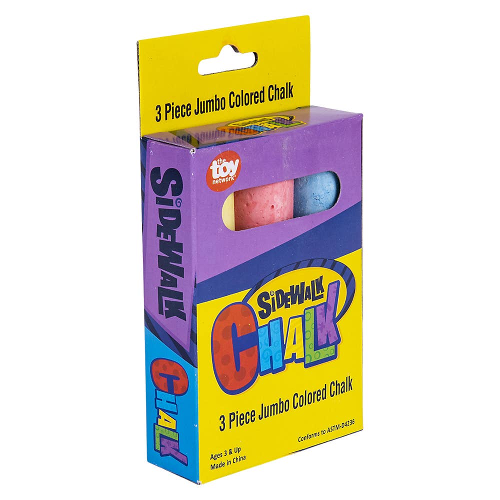 (T) 3PC JUMBO SIDEWALK CHALK 4"
