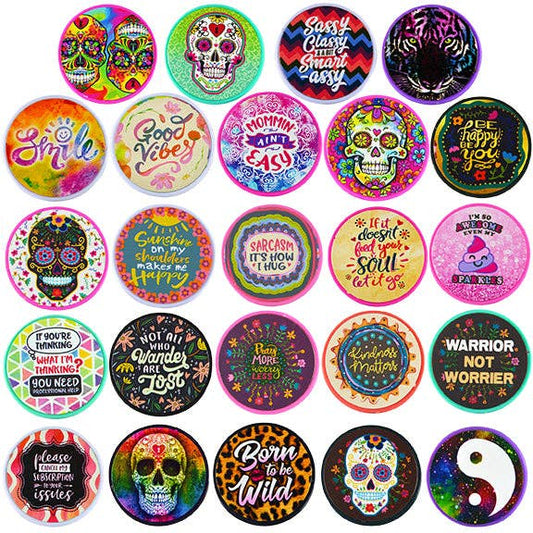 Cell Phone Pop Grip Socket Assortment- 24/Pack
