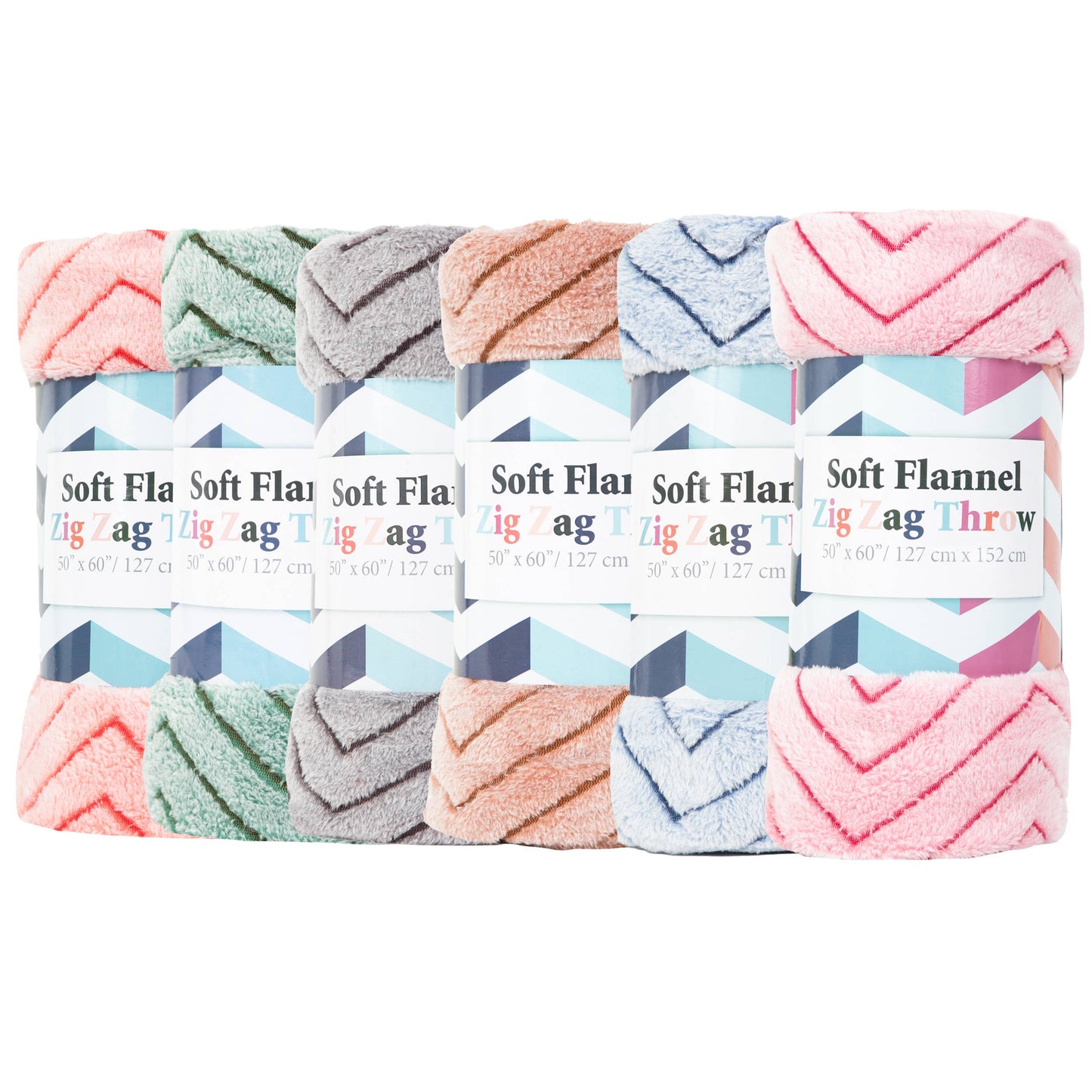 Fleece Throw Blankets, Chevron Pattern