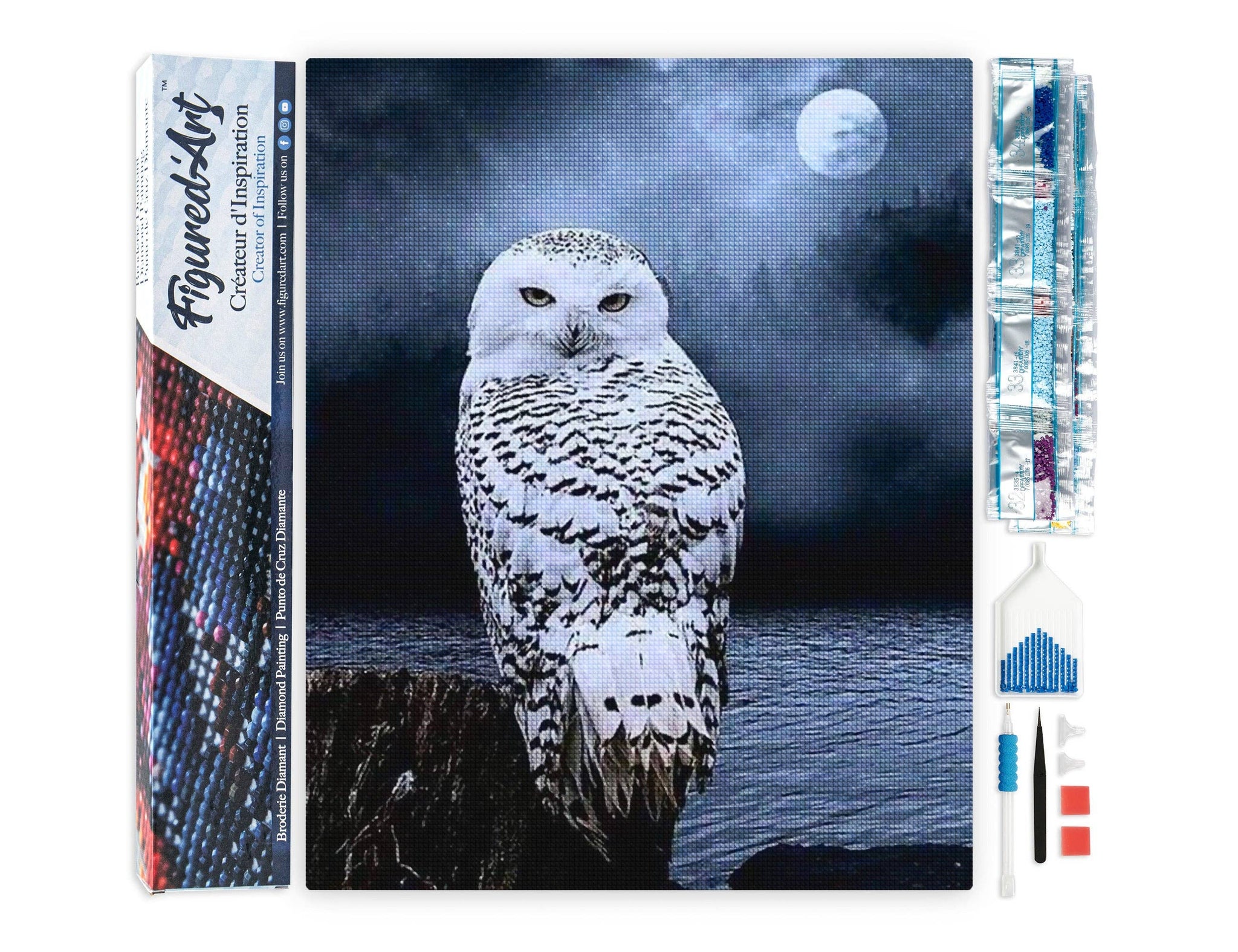 Diamond Painting - White Owl