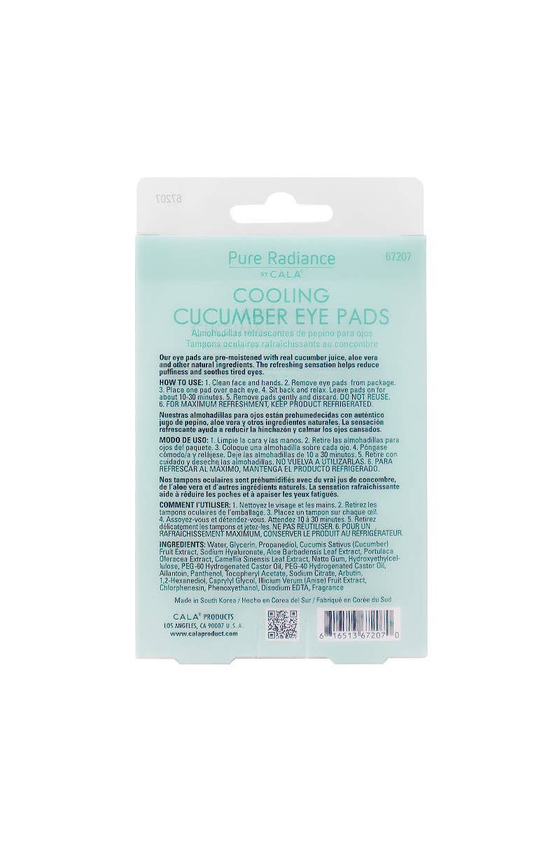 CALA 67207 Cooling 5 Pairs Cucumber Eye Pads Set - 6set