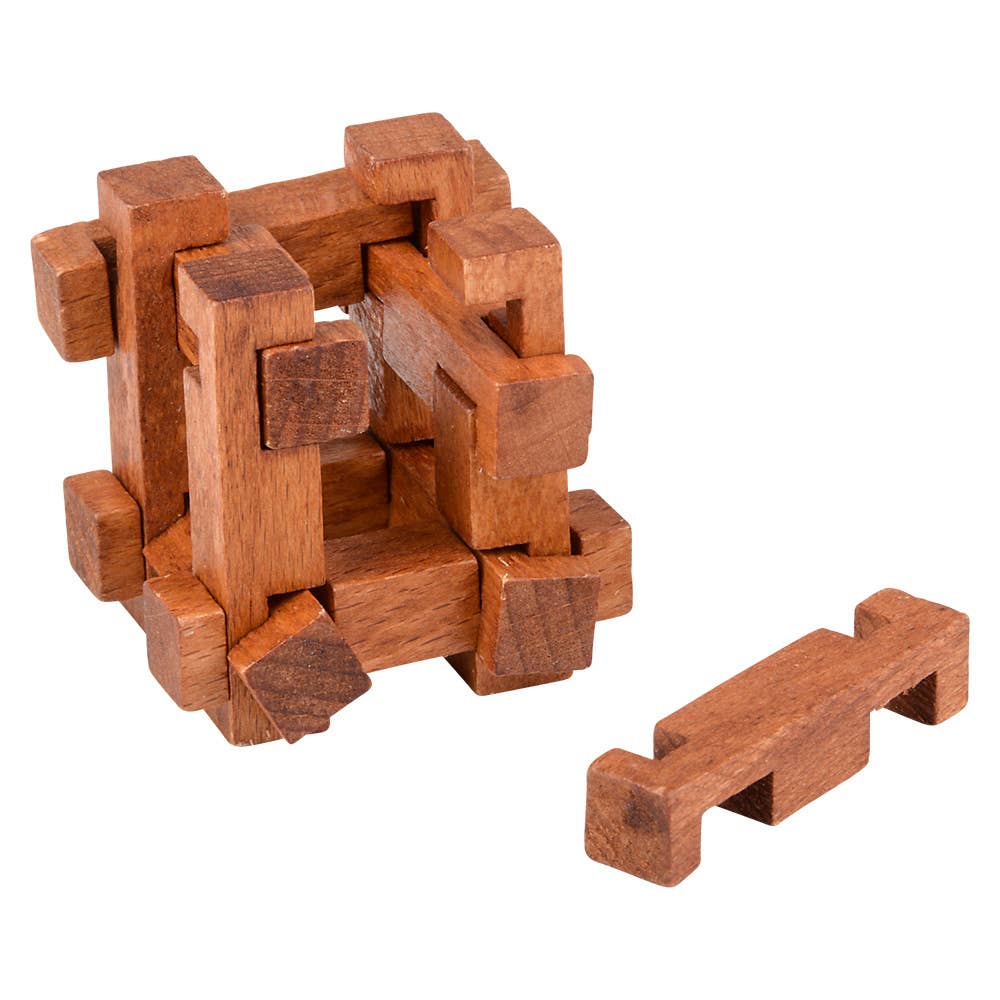(T) 1.75" WOODEN BRAIN TEASERS