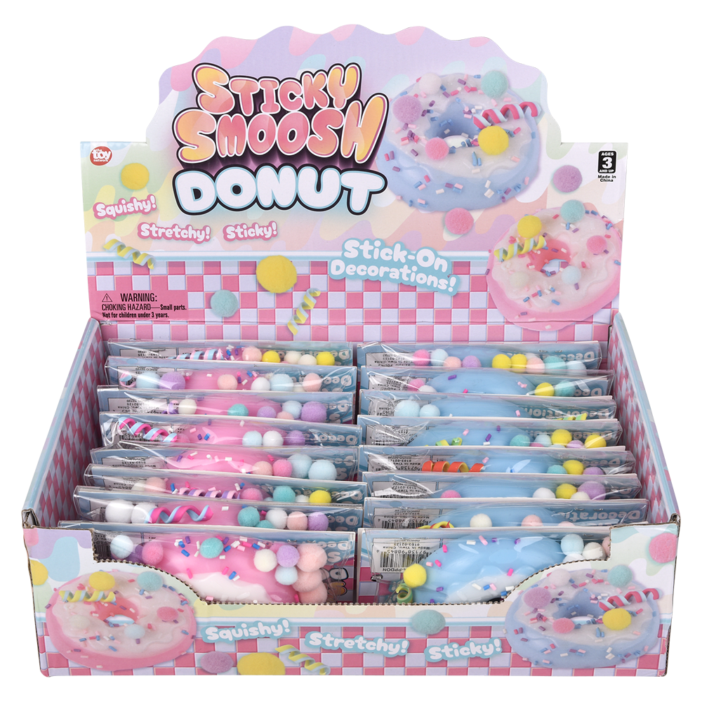 (T) 3.25" PICK N PULL FIDGET DONUT 16CT